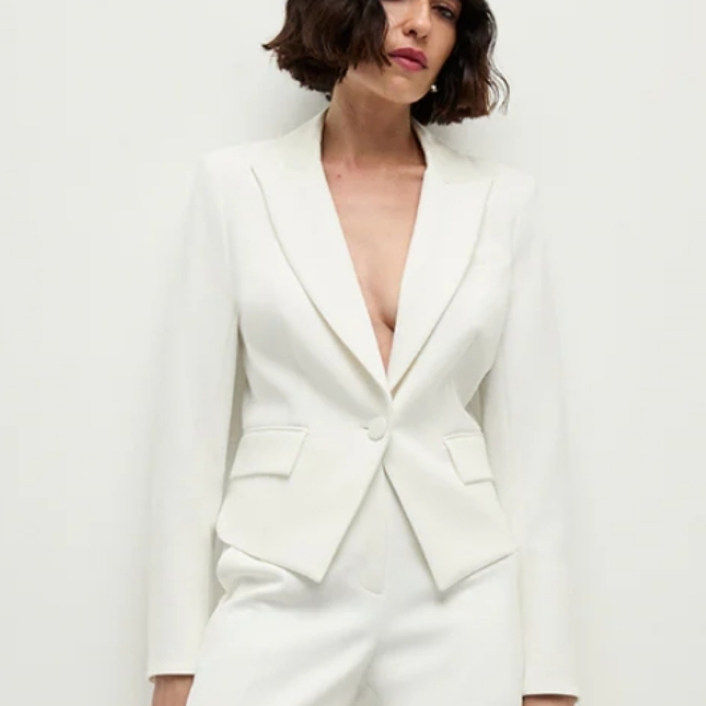 VERONICA BEARD Hosanna Dickey Jacket in Off-White Sz 16 NWT